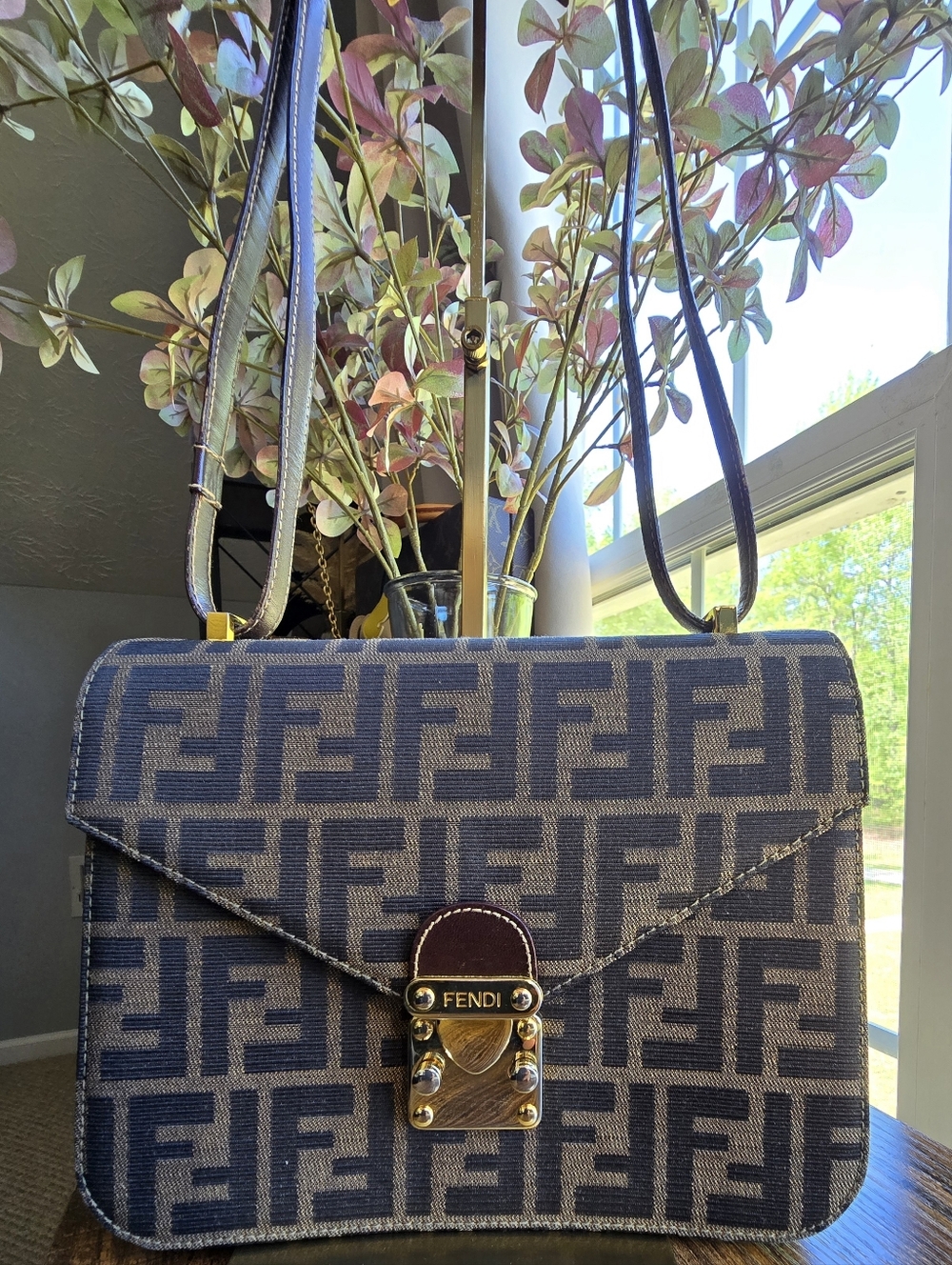 Vintage FENDI Zucca  2-Way Envelope Bag